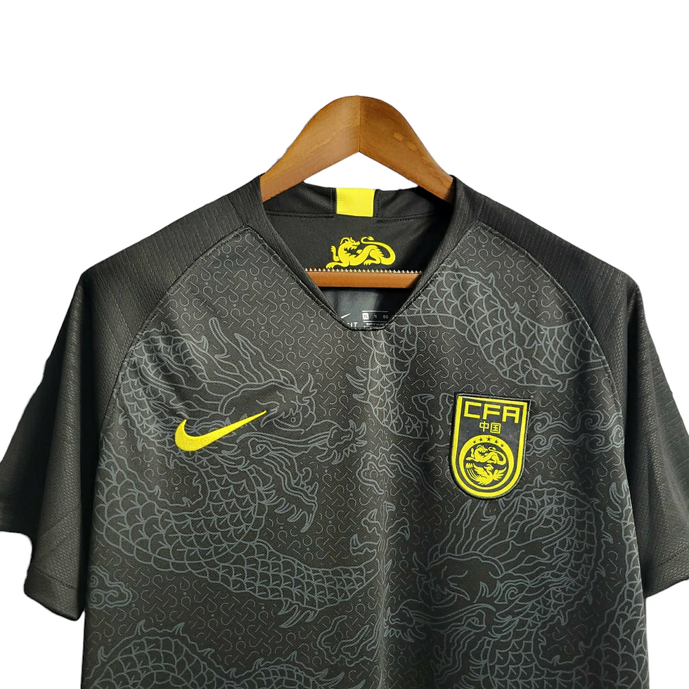 Miniatura: Camisa Seleção China I 18/19 - Torcedor Nike Masculina - Preta com detalhes em a