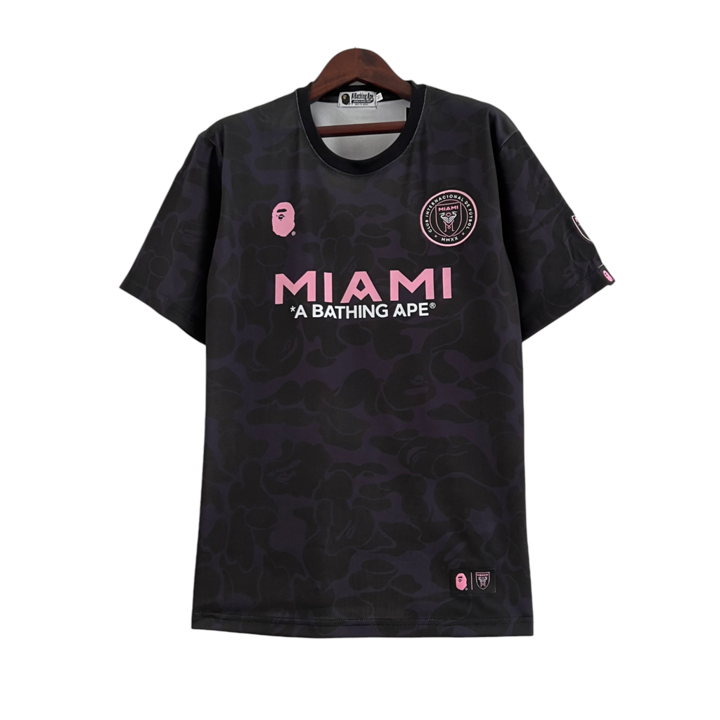 Camisa Inter Miami Edição Especial 23/24 - Torcedor Bape Masculina - Preta com d