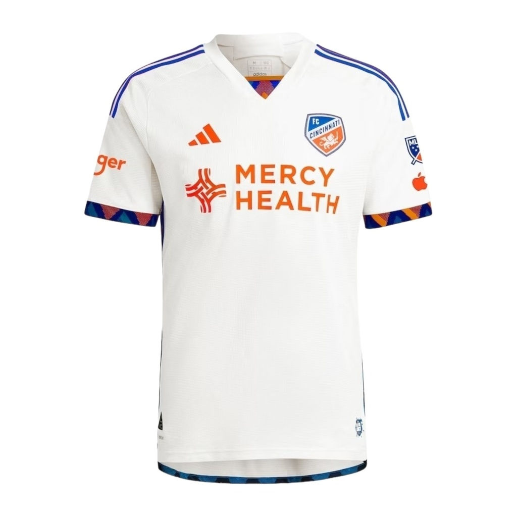 Camisa FC Cincinnati II 24/25 - Torcedor Adidas Masculina - Branca com detalhes