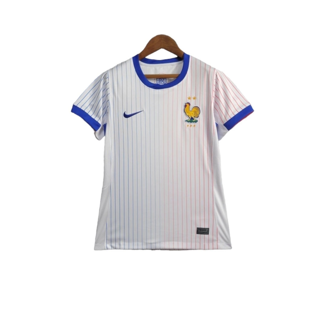 Camisa Seleção da França II 24/25 - Torcedor Nike Feminina - Branca com detalhes