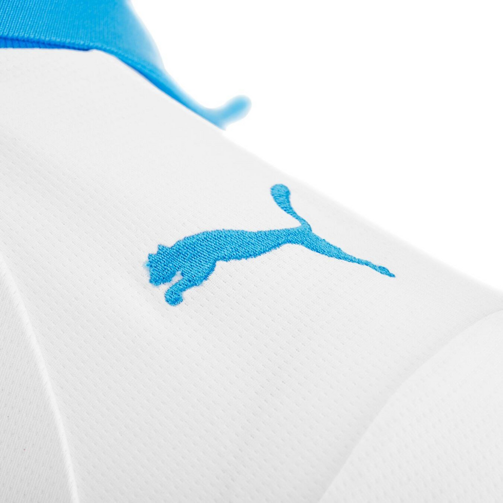 Miniatura: Camisa Olympique Marseille I 25/26 - Torcedor Puma Feminina - Branca e azul