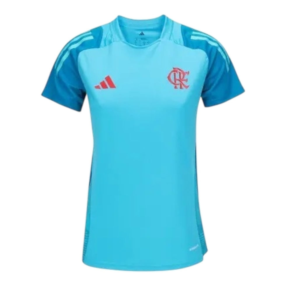 Miniatura: Camisa Flamengo Treino 25/26 - Torcedor Adidas Feminina - Azul