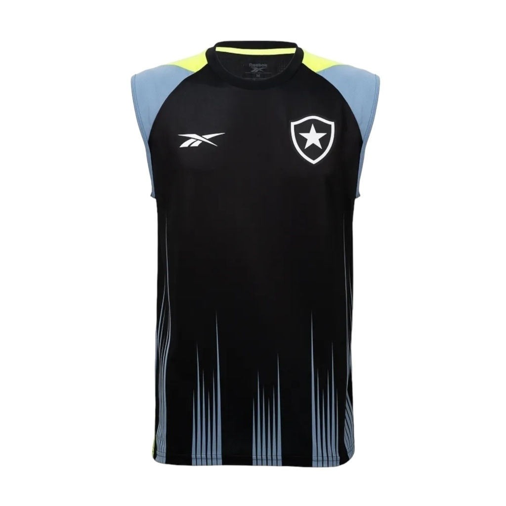 Camisa Botafogo Treino 24/25 - Torcedor Reebok Masculina - Preta com detalhes em