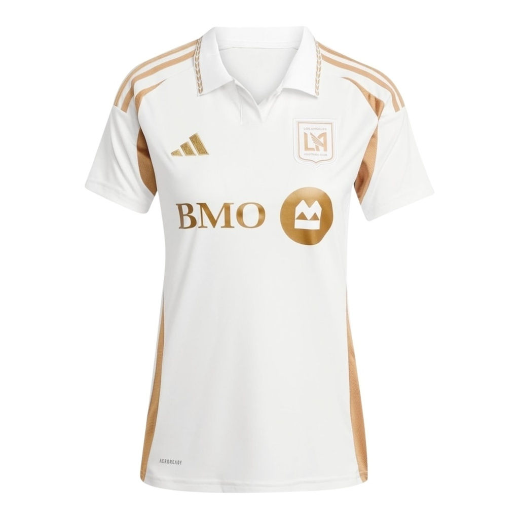 Camisa Los Angeles FC II 25/26 - Torcedor Adidas Feminina - Branca com detalhes