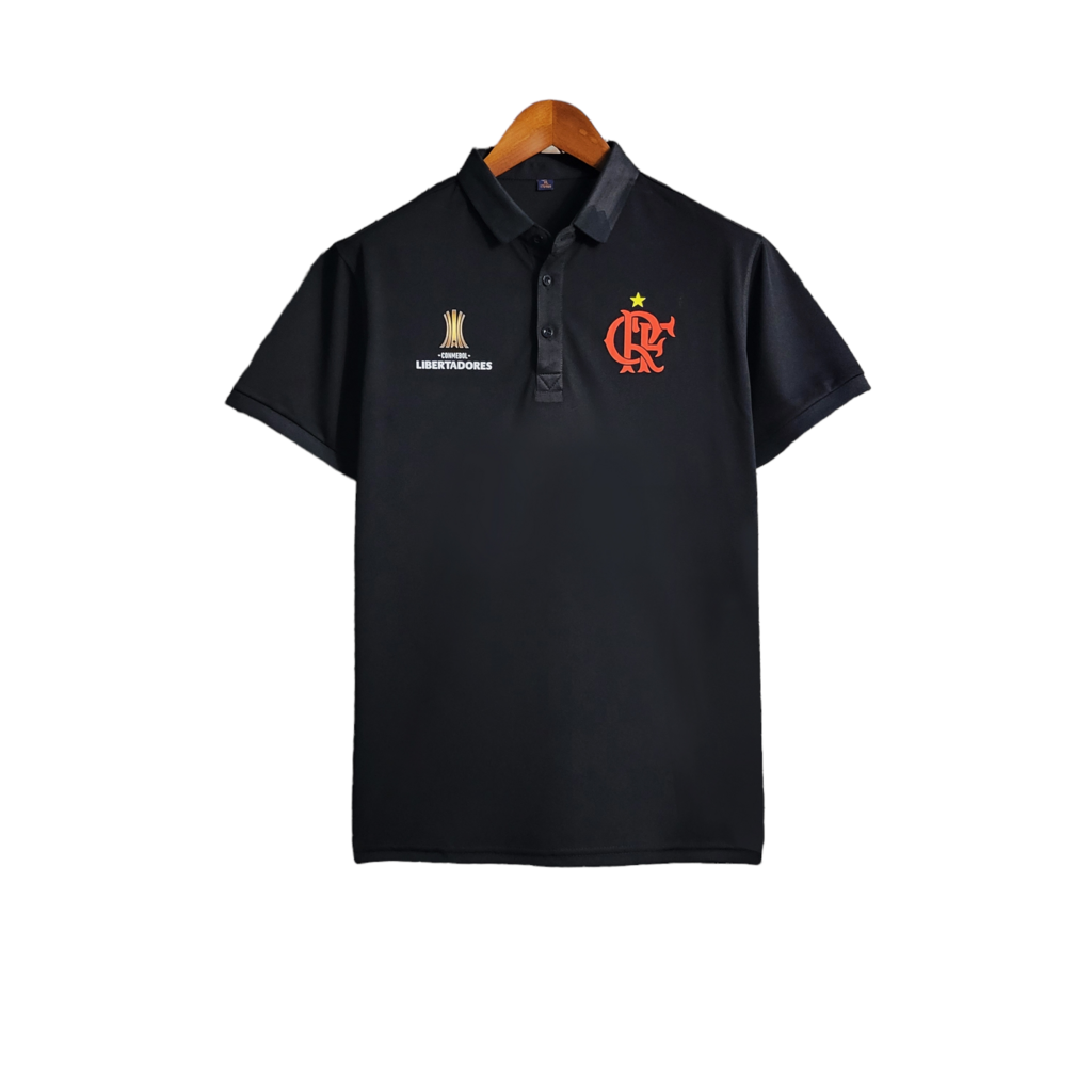 Camisa Flamengo Polo Edição Especial Conmebol 23/24 Torcedor Masculina - Preta c