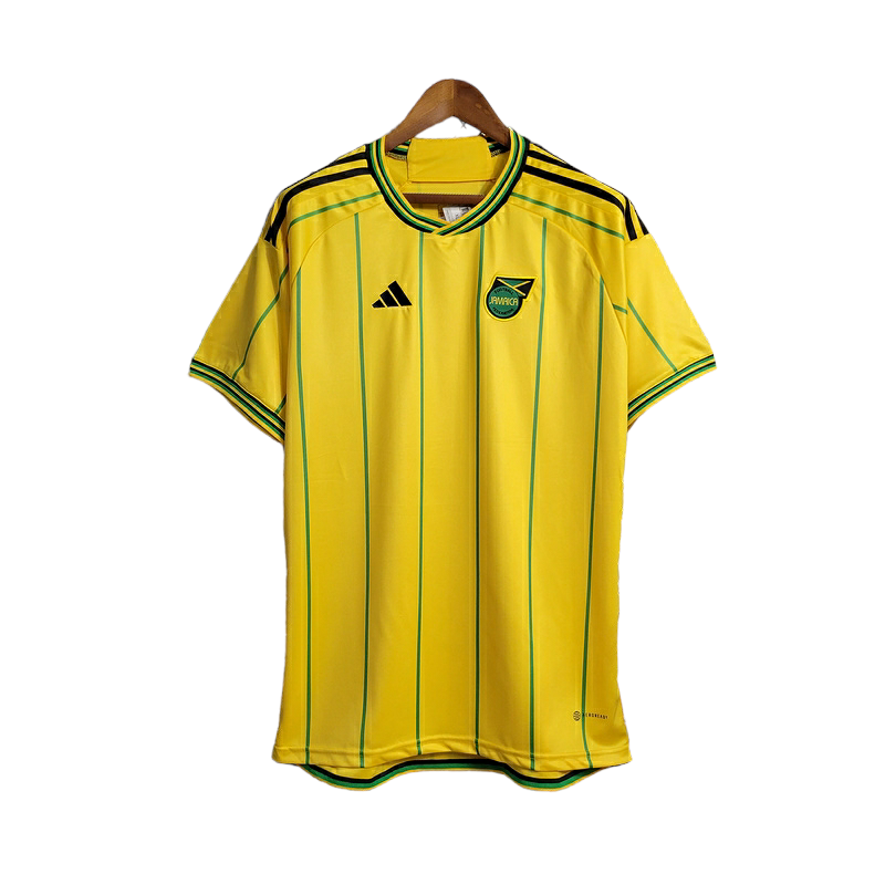 Camisa Seleção Jamaica I 23/24 - Torcedor Adidas Masculina - Amarela com detalhe