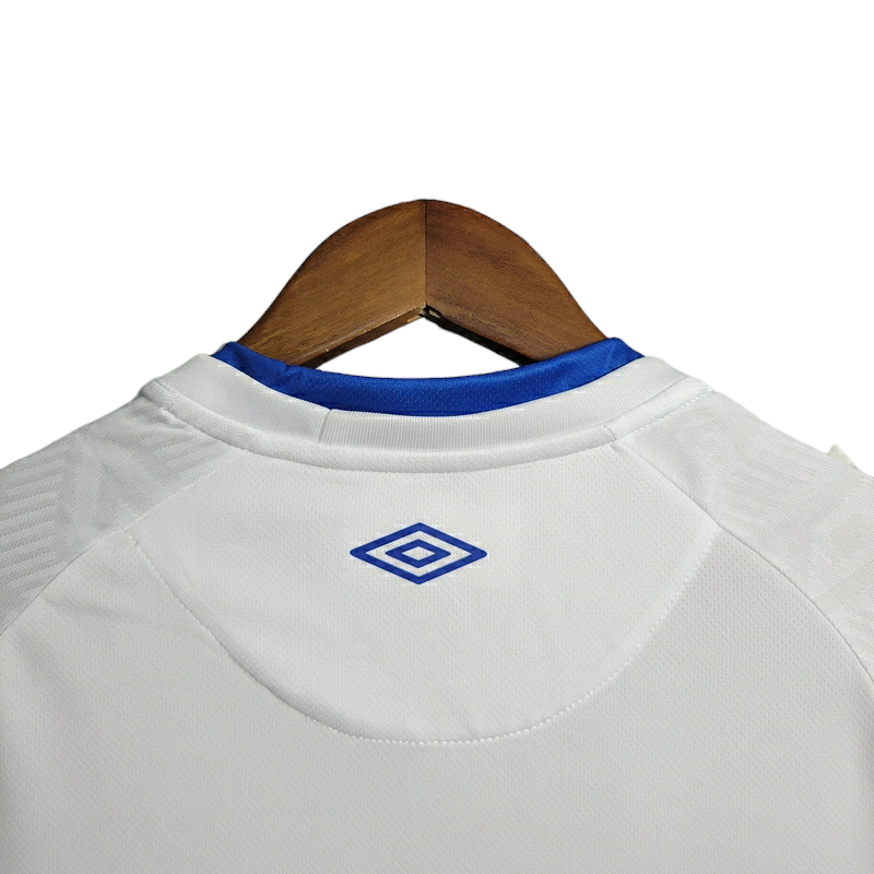 Miniatura: Camisa Avaí II 23/24 - Torcedor Umbro Feminina - Branca com detalhes em azul