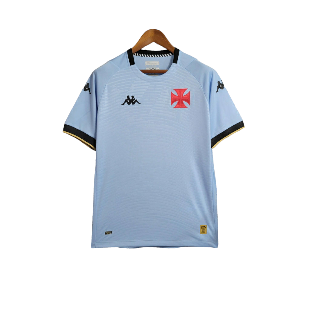 Camisa Vasco da Gama Goleiro 23/24 - Torcedor Kappa Masculina - Azul com detalhe