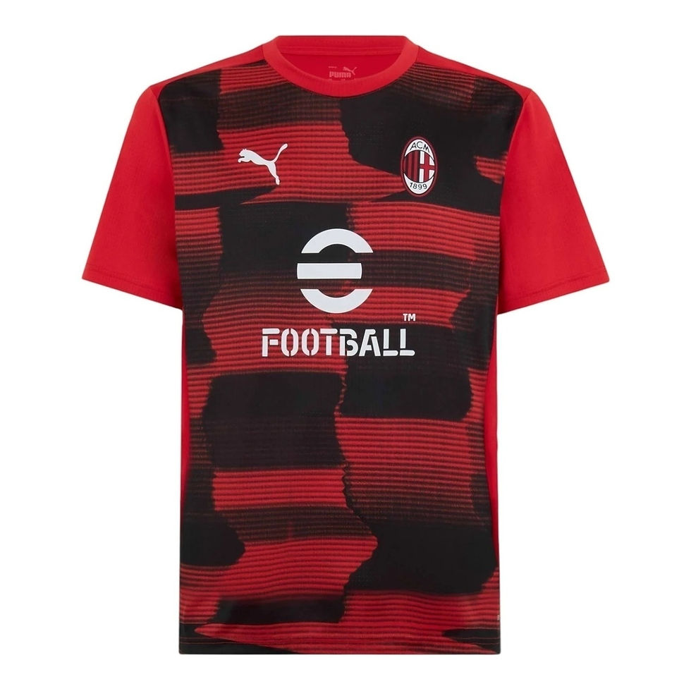 Miniatura: Camisa AC Milan Pré-jogo 24/25 - Torcedor Puma Masculina - Vermelha com detalhes