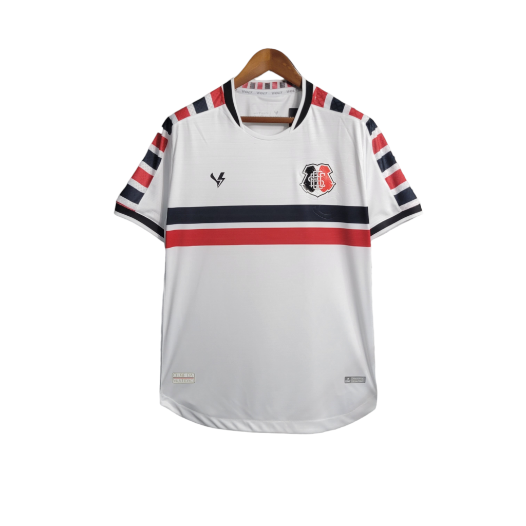 Camisa Santa Cruz II 23/24 Torcedor Masculina - Branca com detalhes em listrado