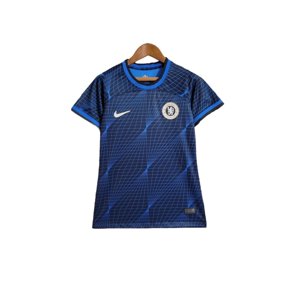Camisa Chelsea II 23/24- Torcedor Nike Feminina - Azul com detalhes em preto