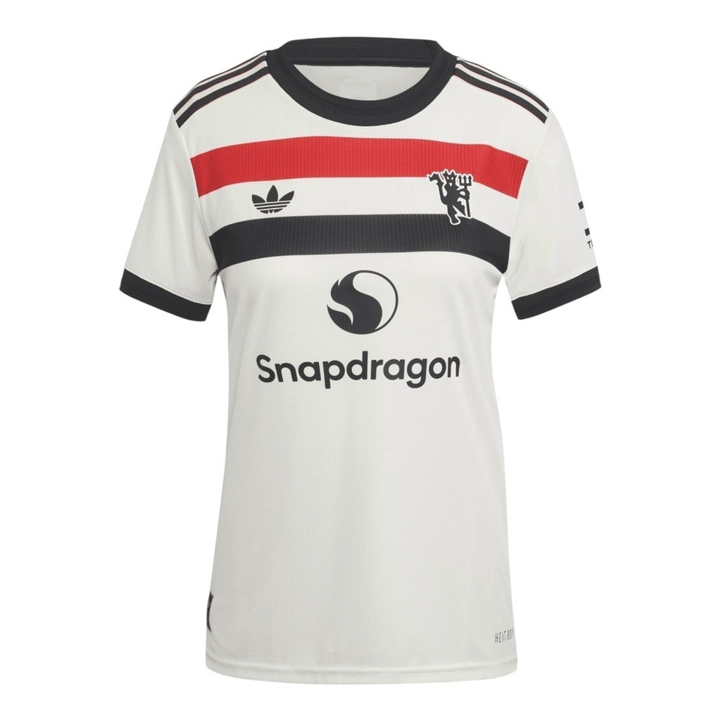 Camisa Manchester United III 24/25 - Torcedor Adidas Feminina - Branca com detal