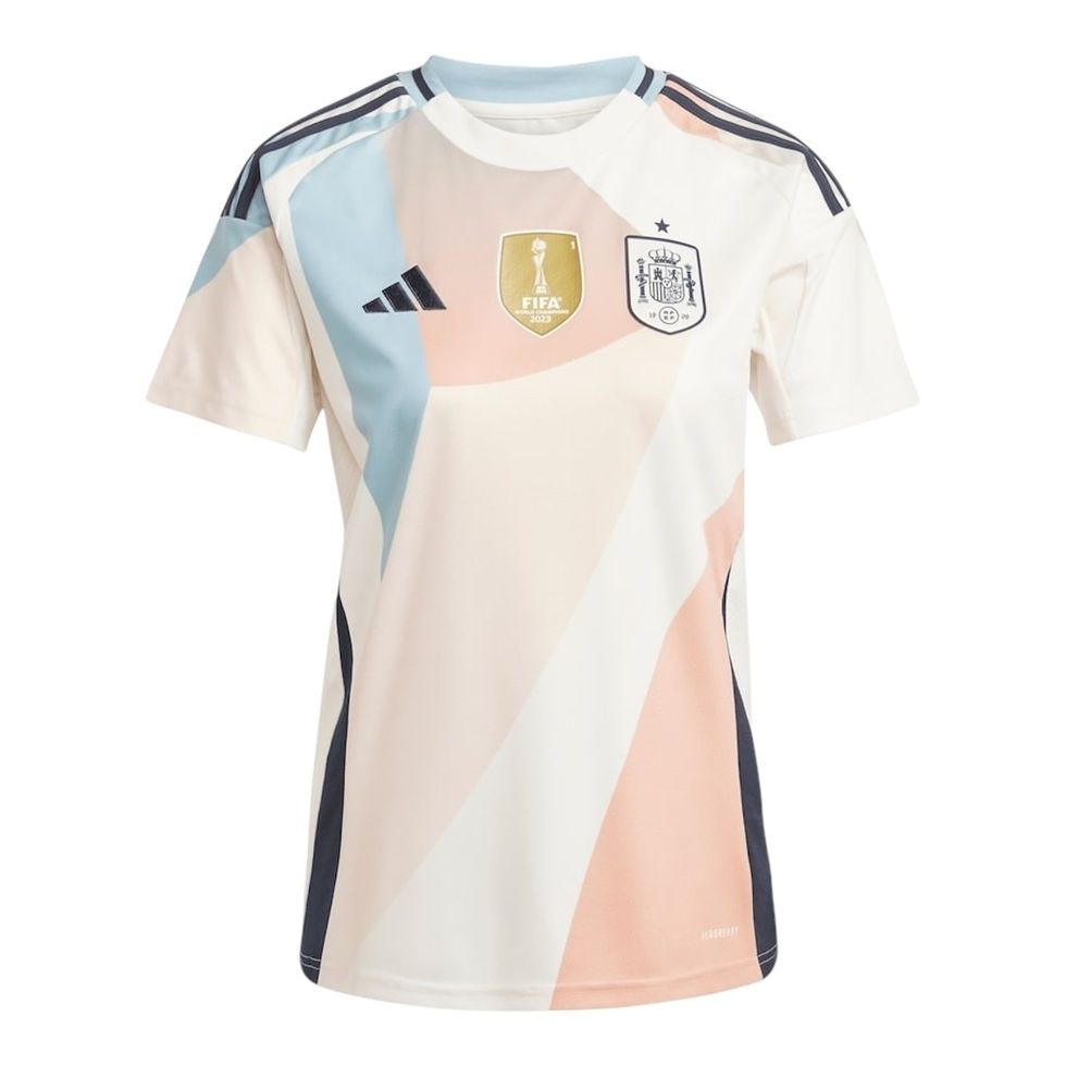 Miniatura: Camisa Seleção Espanha Eurocopa II 25/26 - Torcedor Adidas Feminina - Branca com