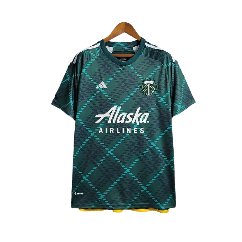 Camisa Portland Timbers FC I 23/24 - Torcedor Adidas Masculina - Verde com detal