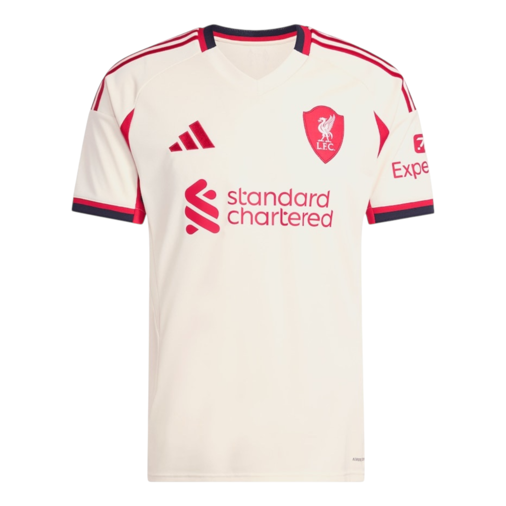 Camisa Liverpool II 25/26 - Torcedor Adidas Masculina - Bege com detalhes em ver