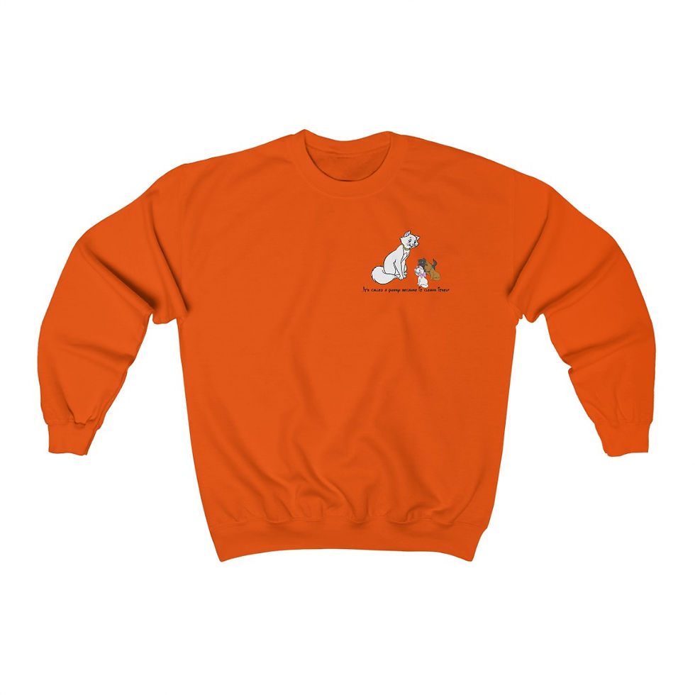 Thumbnail: Self Cleaning Cat Crewneck Sweatshirt ( Unisex Heavy Blend™ )