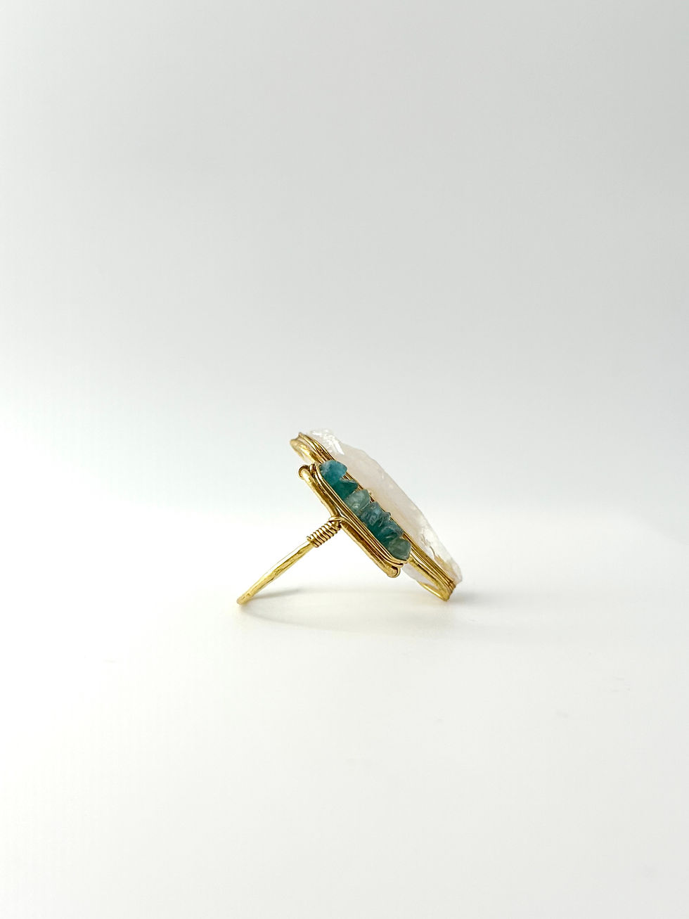 サムネイル： 【クリスタル×アパタイト】Free size Ring