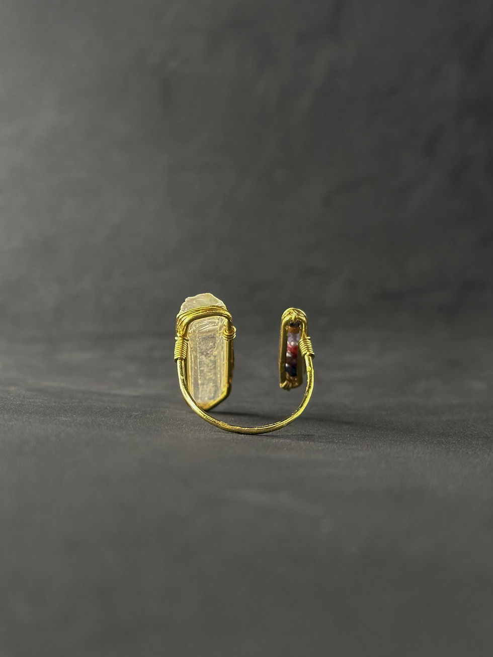 サムネイル： 【クリスタル×サファイア・ルビー】Free size Ring