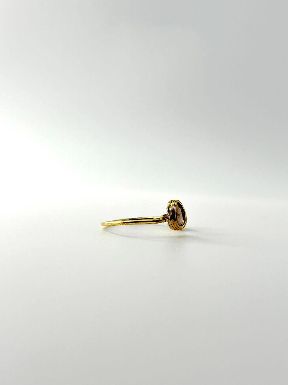 サムネイル： 【スモーキークォーツ×レインボームーンストーン】Free size Ring