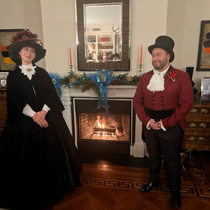 Our Christmas Carolers singing a party in a Brownstone in New York City!