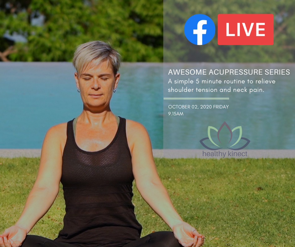 3-point acupressure routine to relieve shoulder and neck tension.