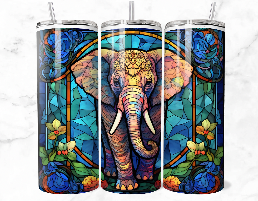 Stained Glass Elephant
