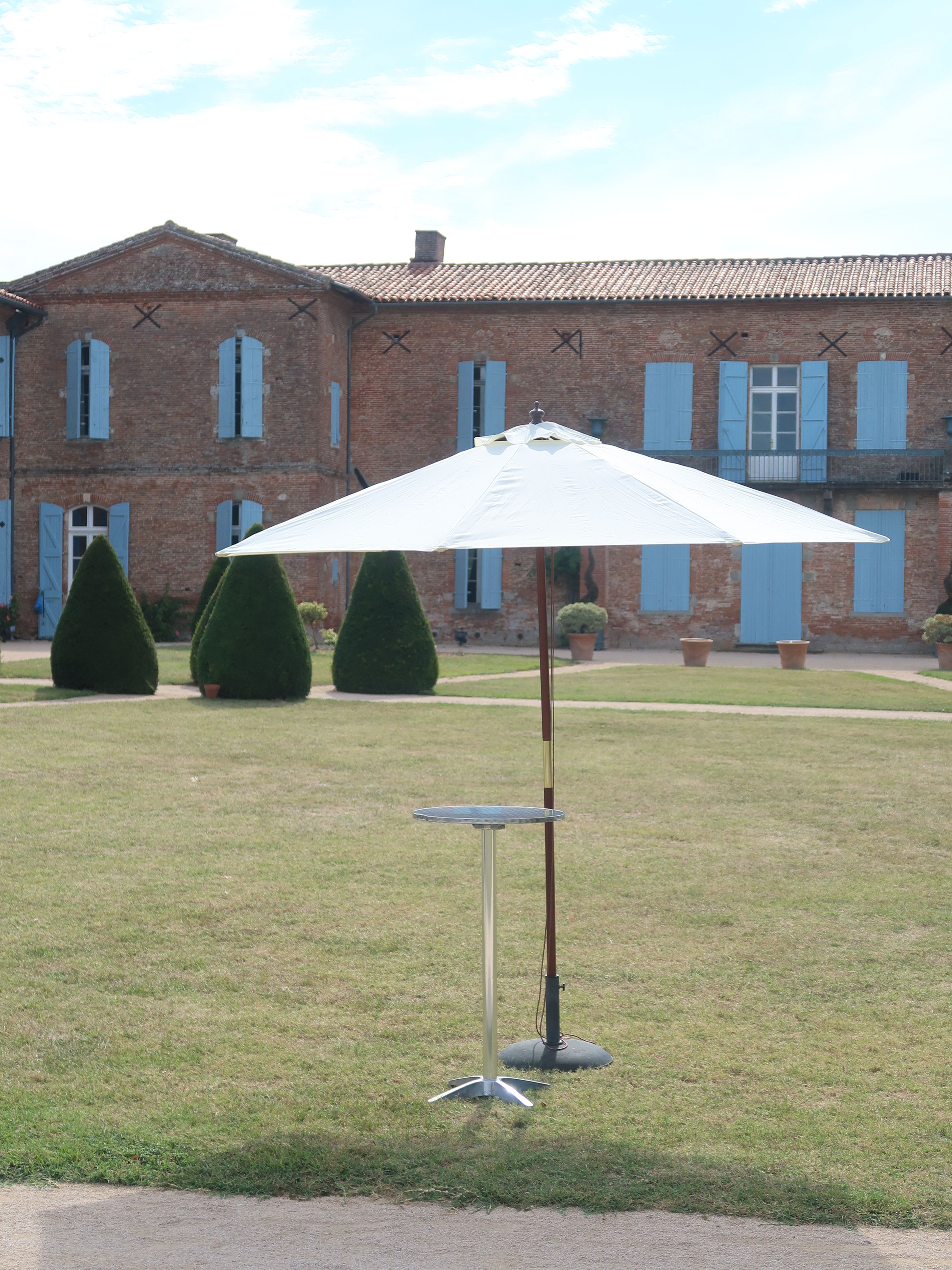 Parasol Louisiane avec pied lesté