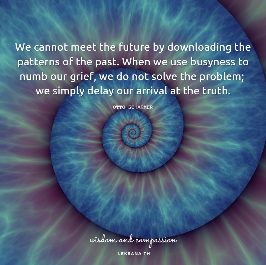We cannot meet the future by downloading the patterns of the past.
