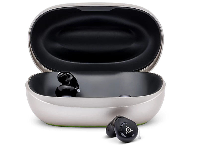 



Phonak Virto R Infinio custom rechargeable hearing aids in charging case

