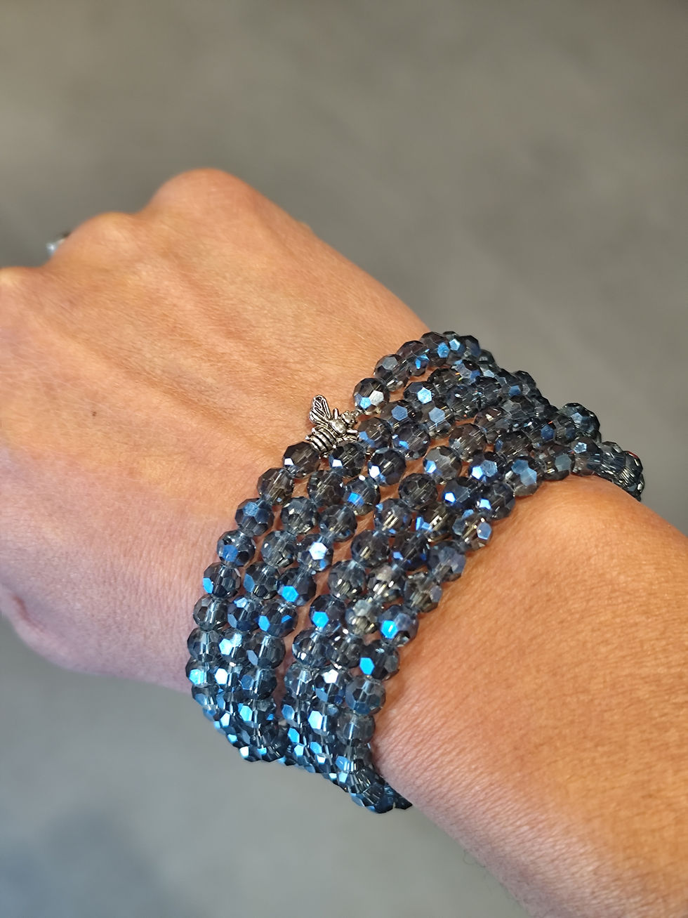 Miniature : Bracelet manchette bleu #
