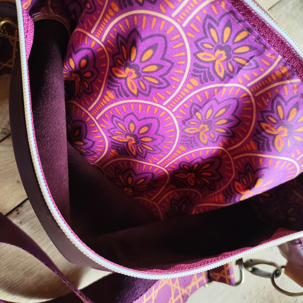 Miniature :  Sacoche  Marine cuir prune