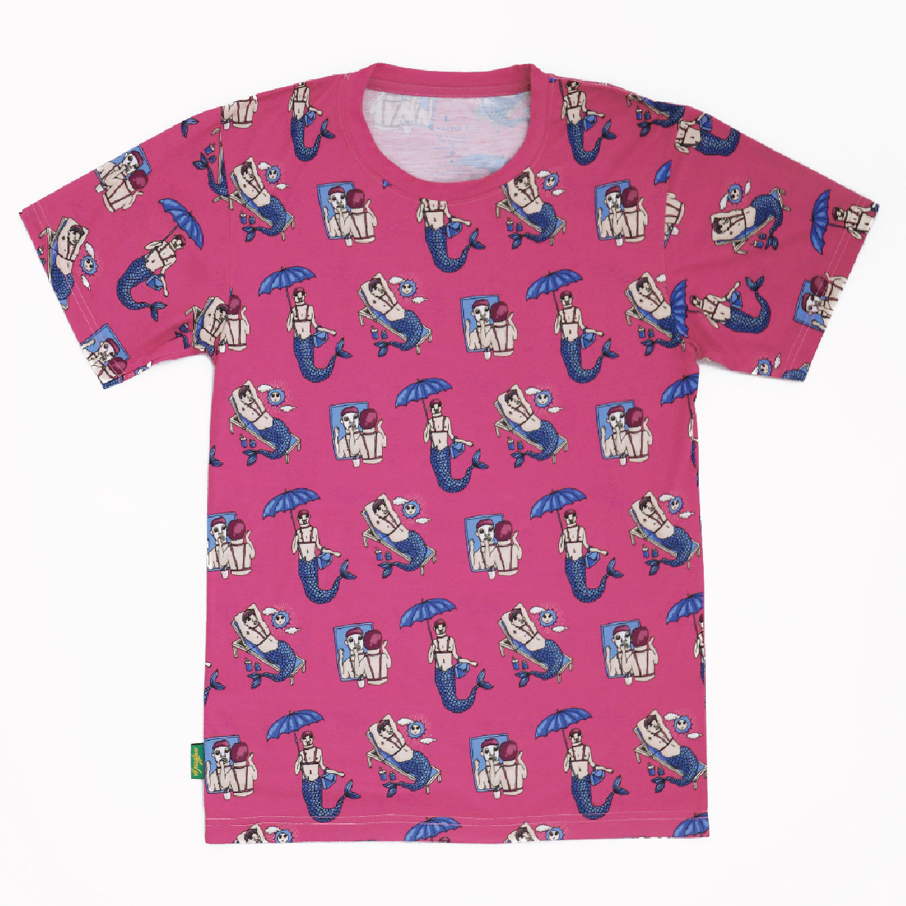 "Merman Holiday"All Over Print Tee