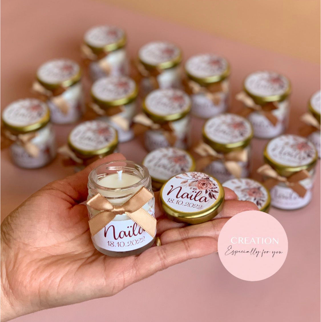 BOUGIE EN POT FAIT MAIN AVEC THÈME