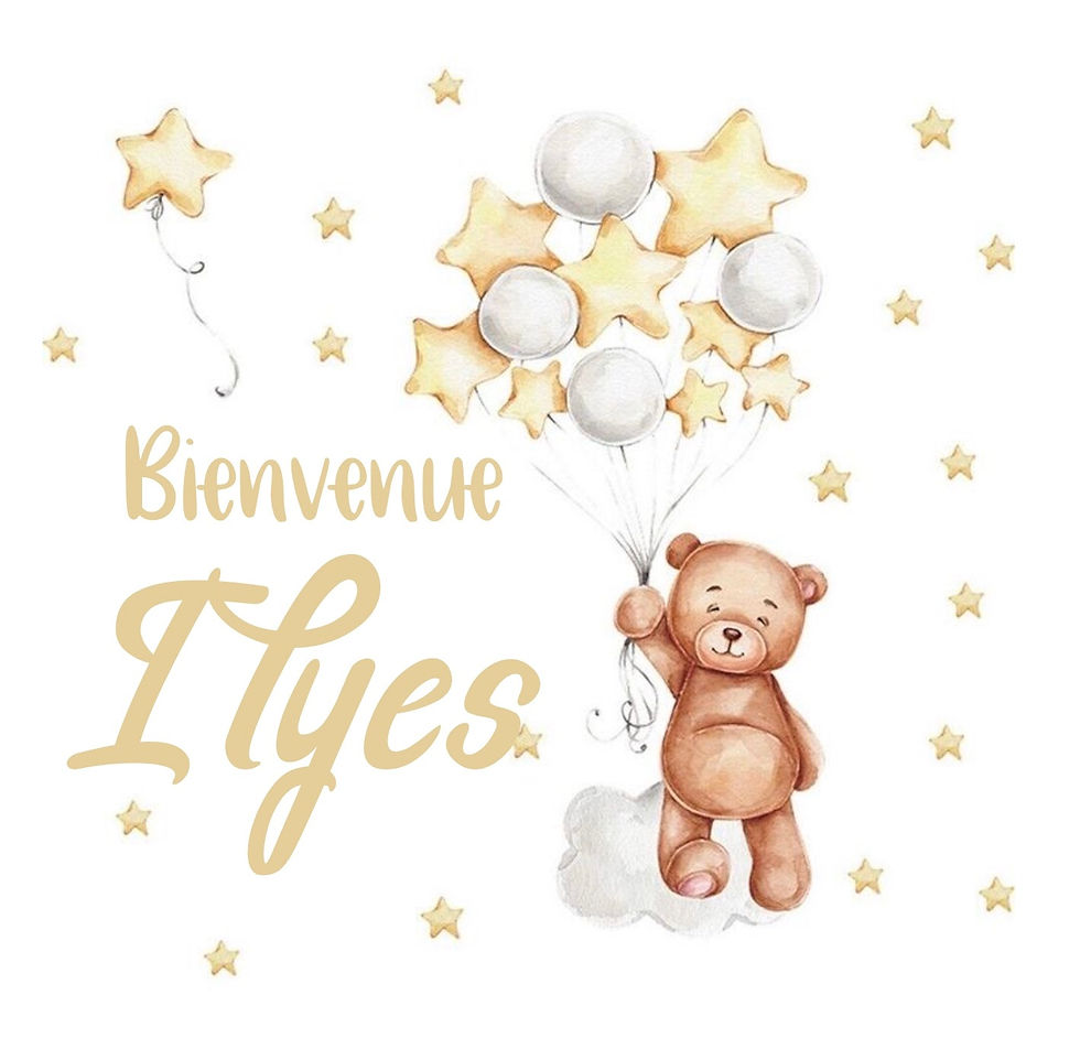 THÈME "OURSON & BALLONS DORÉ"