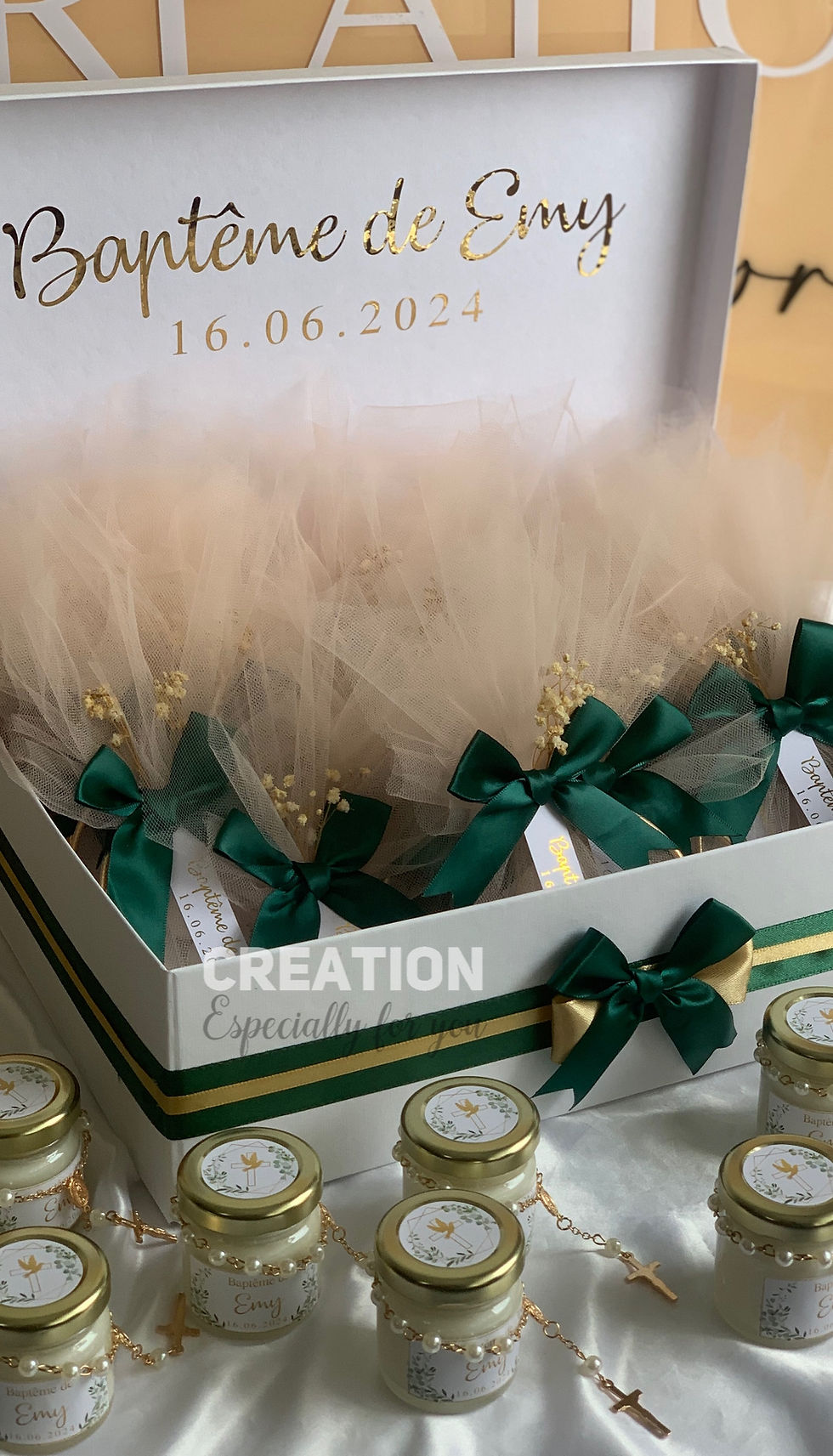 Miniature : Boîte présentoir pour dragées modèle « Rebondo »