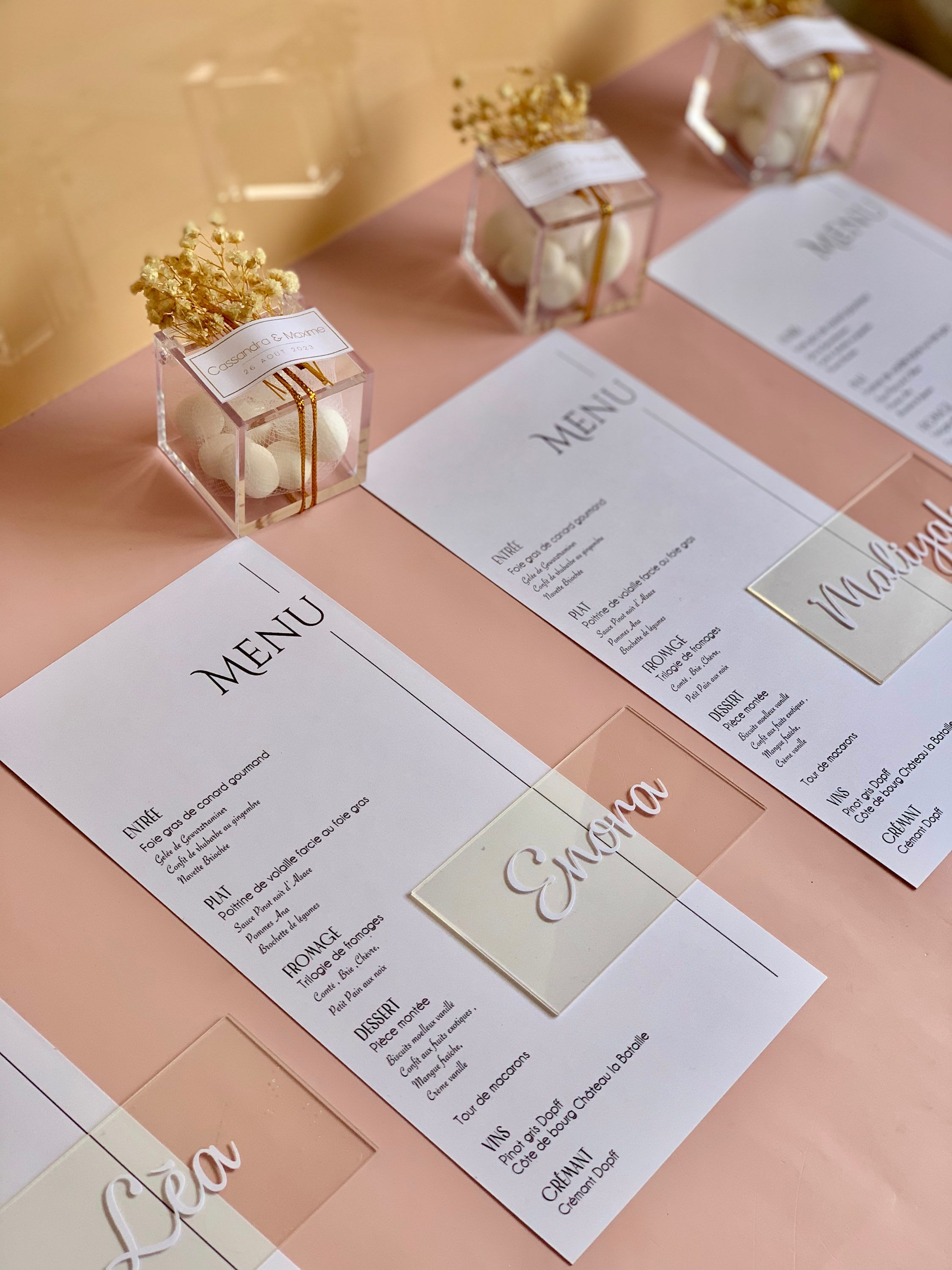 MENU CARD « MINIMALIST »