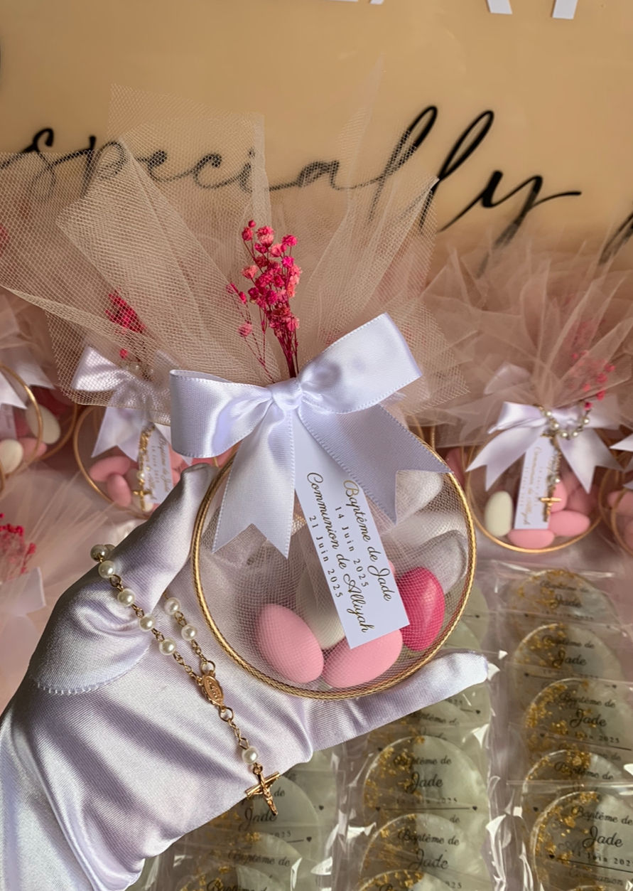 Miniature : Dragées modèle  «Rebondo» avec chapelet 