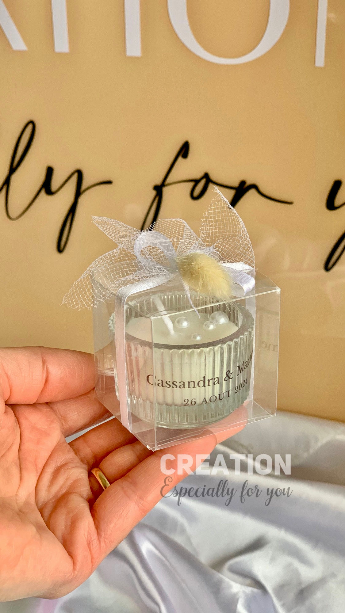 Bougie fait main modèle «Elegance »