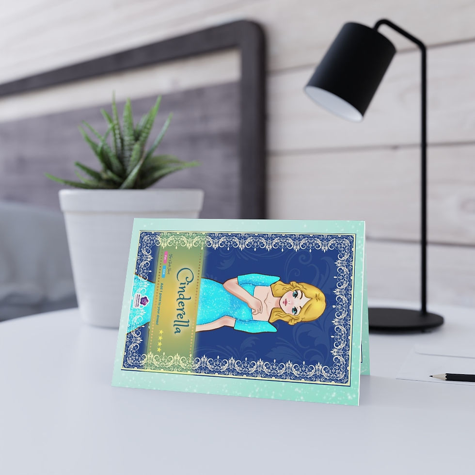 Thumbnail: Cinderella Character Folded Cards