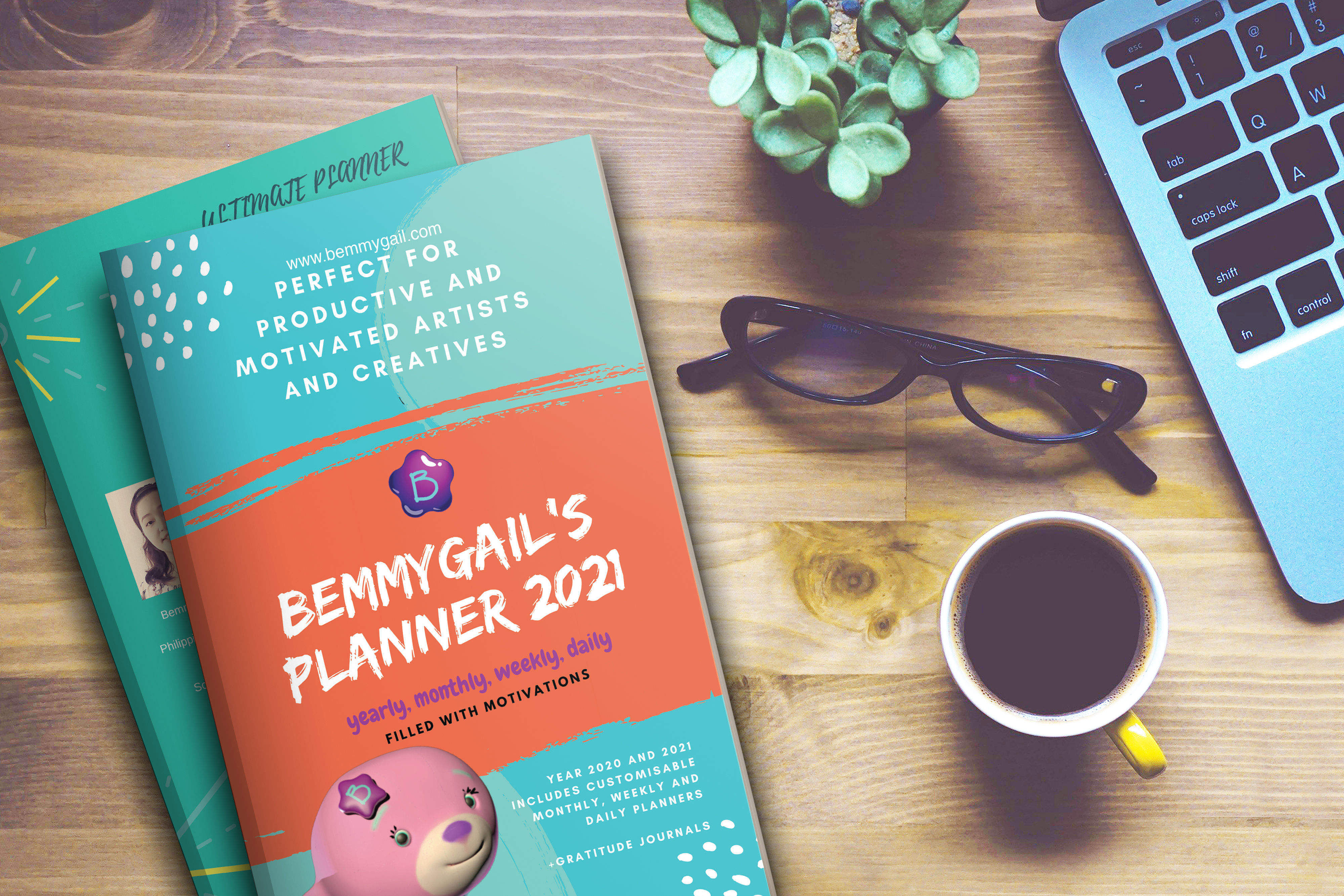 Bemmygail's Planner 2021 Printed Book Softcover Hardcover Monthly Weekly Daily