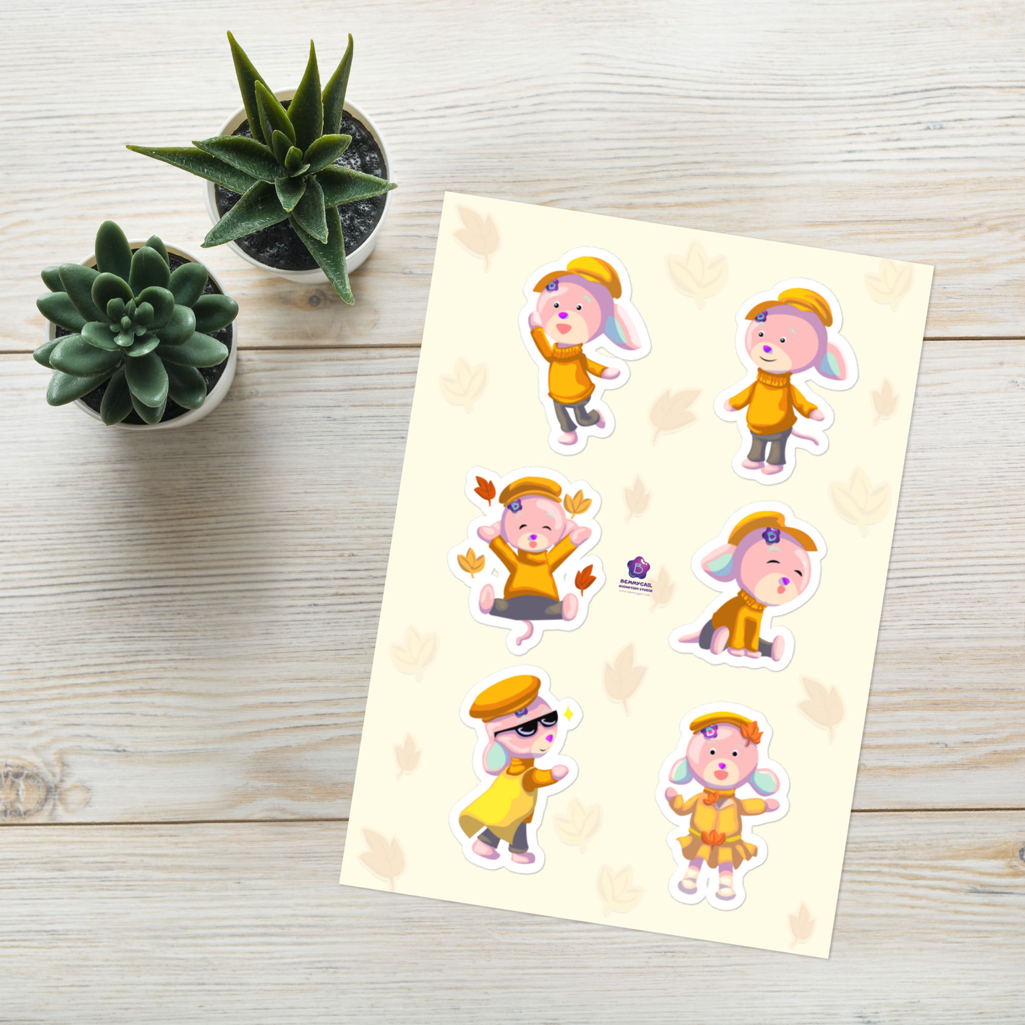 Mimai Autumn 6 Stickers sheet Original Mascot