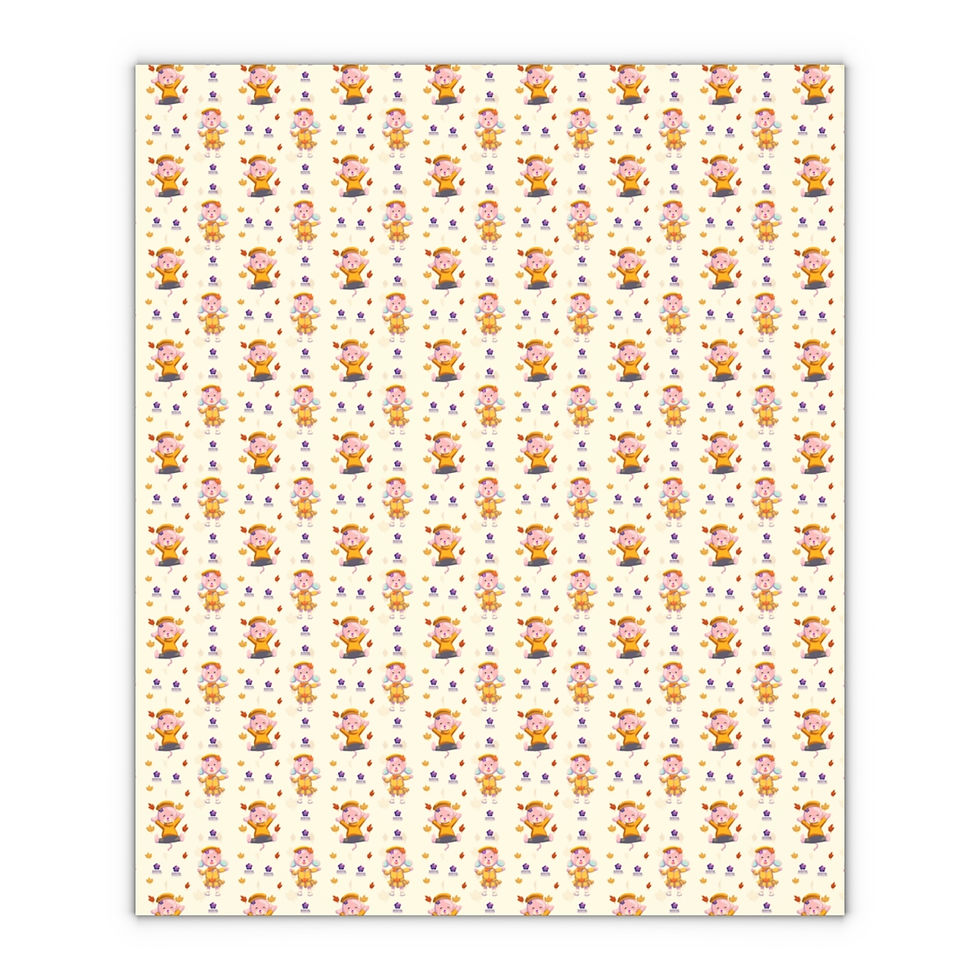 Thumbnail: Mimai Autumn Happy and Cute Gift Wrapping Paper Sheets, 1pc