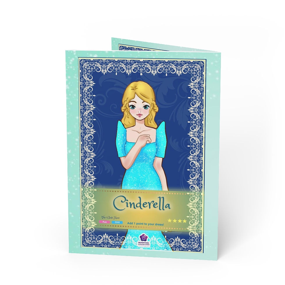 Thumbnail: Cinderella Character Folded Cards