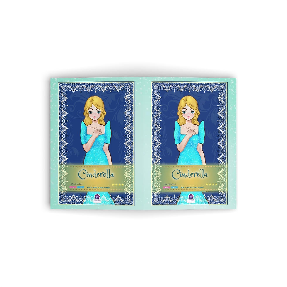 Thumbnail: Cinderella Character Folded Cards