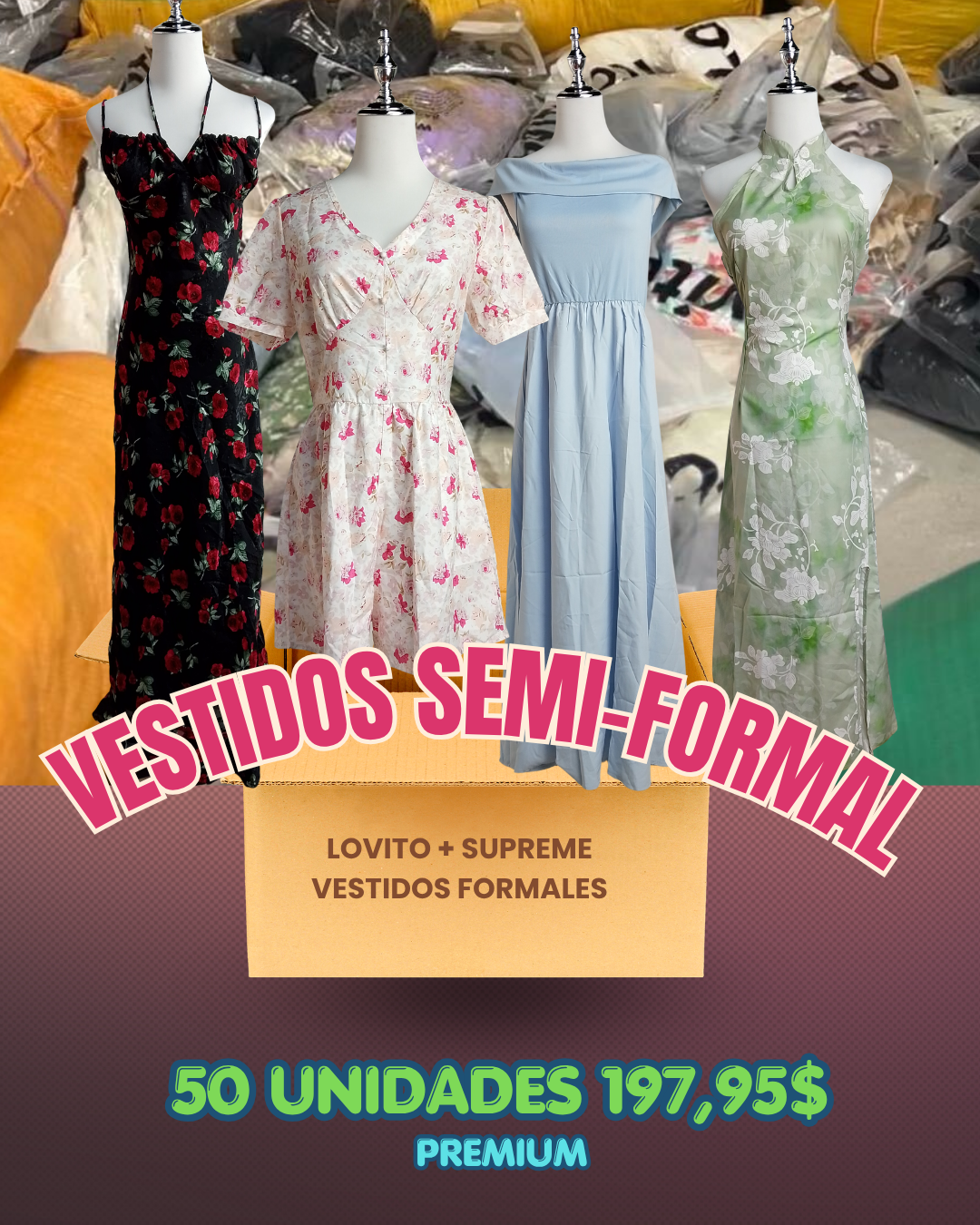 VESTIDOS MIXTOS - LOVITO & MAXI SUPREME