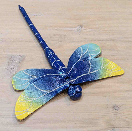 mariposa azul y amarilla