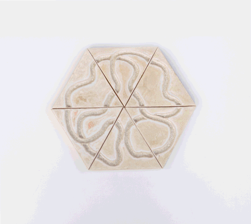 Gif baldosas modulares cerámica y vidrio "enredos" - Adriana Machado Studio