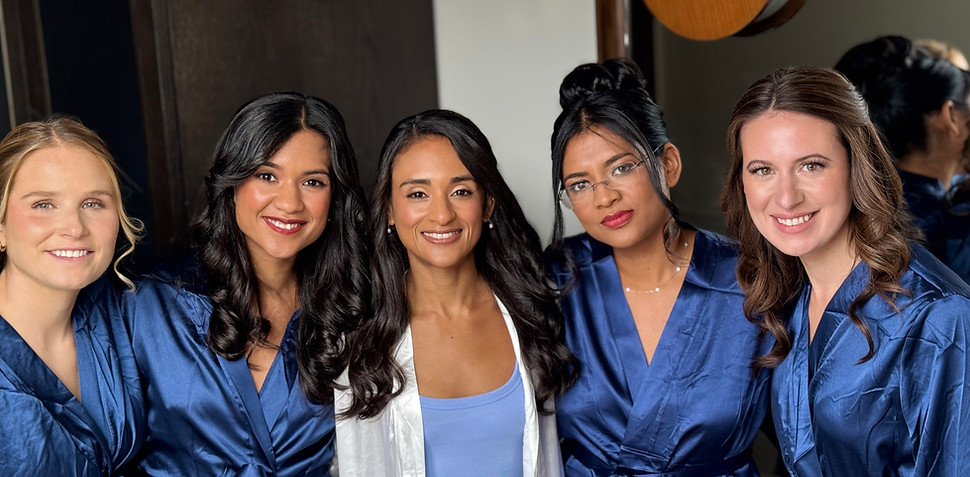 District Winery Bridal Party, hair and makeup by fleur beauty studio