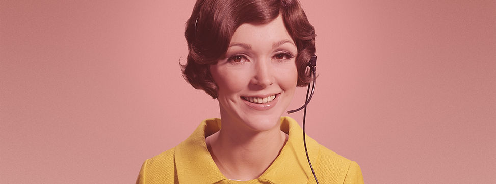 Woman with Telephone Headset