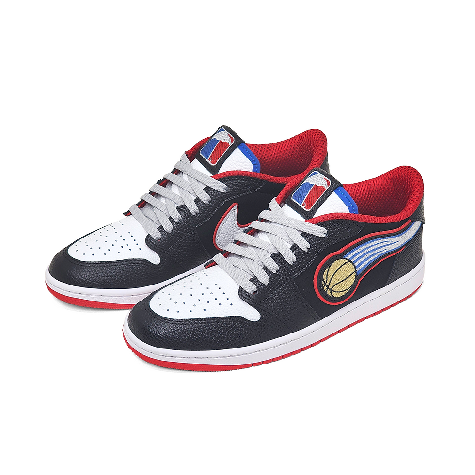 Thumbnail: "Throwback Black" Made by Buck Air Jordan 1 Low Handmade Sample